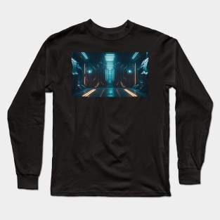 Spaceship futuristic interior Long Sleeve T-Shirt